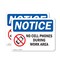 Signmission No Cell Phones During Work Hours, 14 in W x Rectangle, Plastic OS-2PACK-NS-P-1014-L-14425 - alternate 1